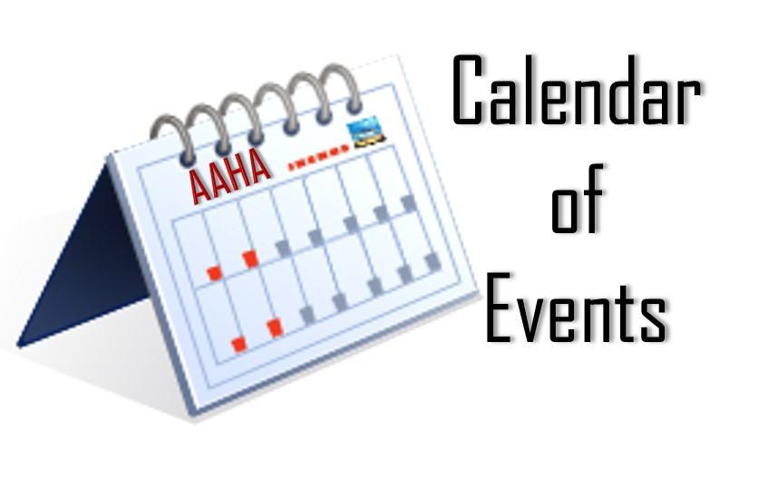 AAHA Calendar of Events